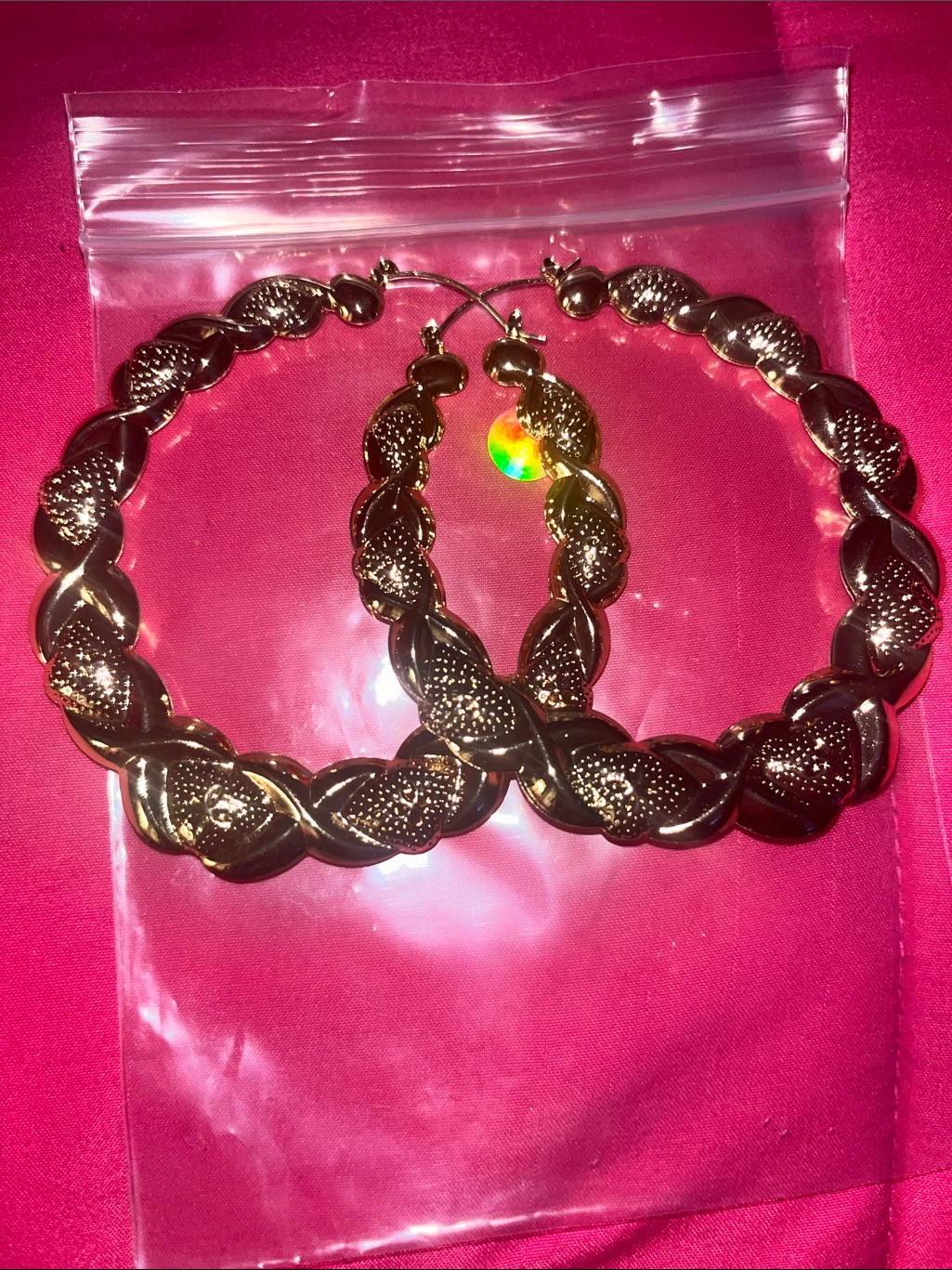 Gold Braided Hoop Earrings - Women's Fashion Jewelry